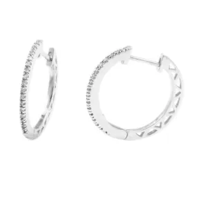 1/10 CTW Diamond Hoop Earrings in 10KT White Gold