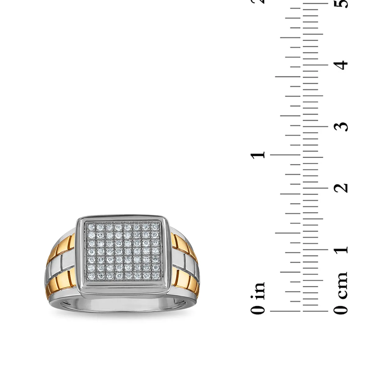 1/4 CTW Diamond Ring in Two-Tone Sterling Silver