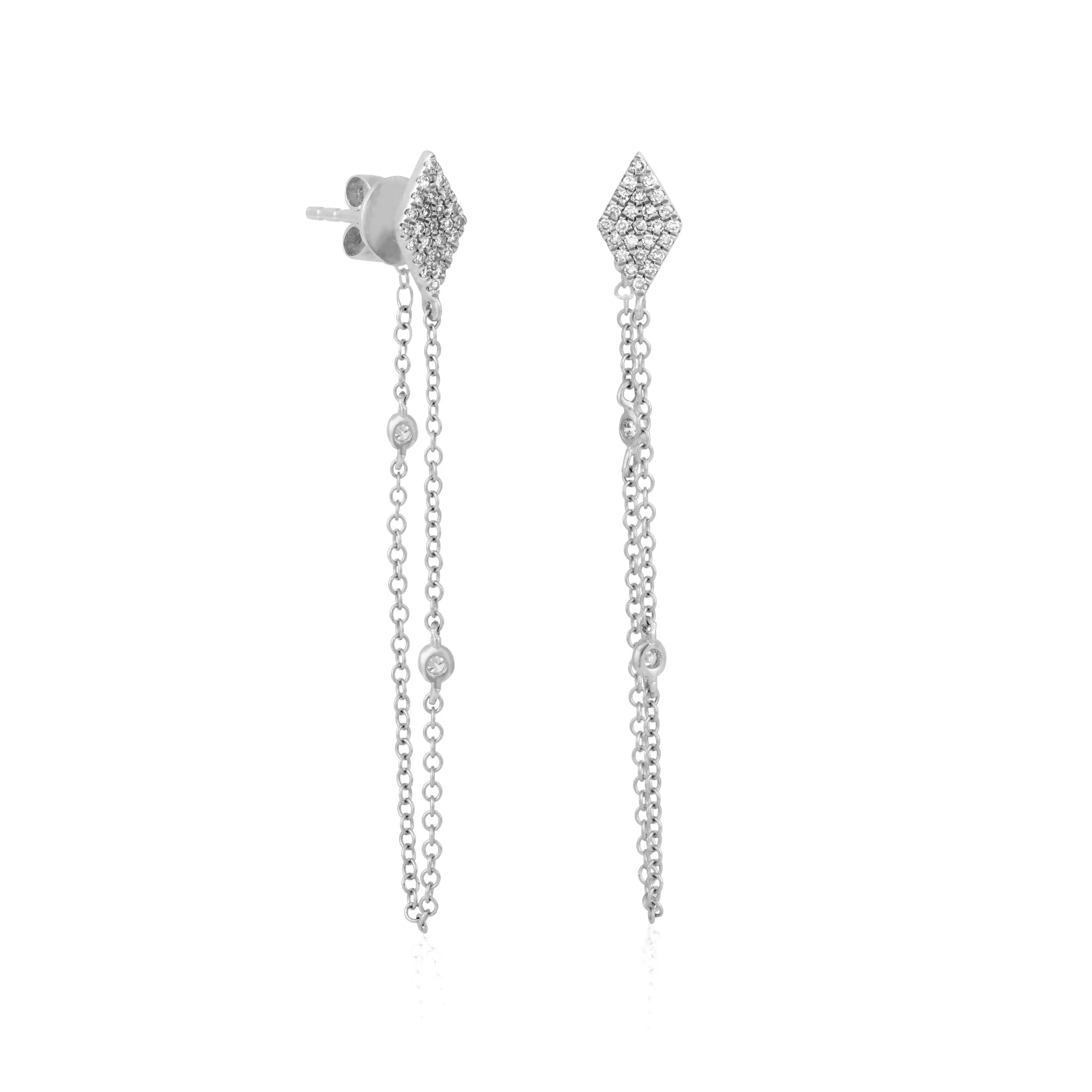 14k Fine Kite Flyer Diamond Earring