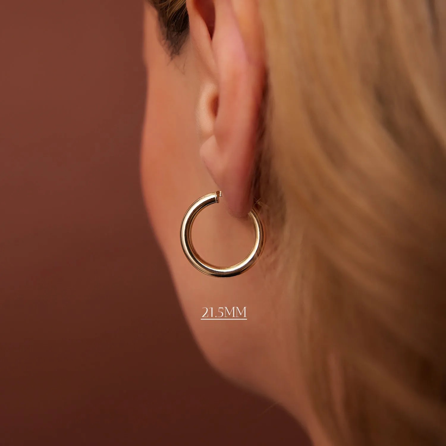 14k Gold Hoops 14-21.5-26.5 MM