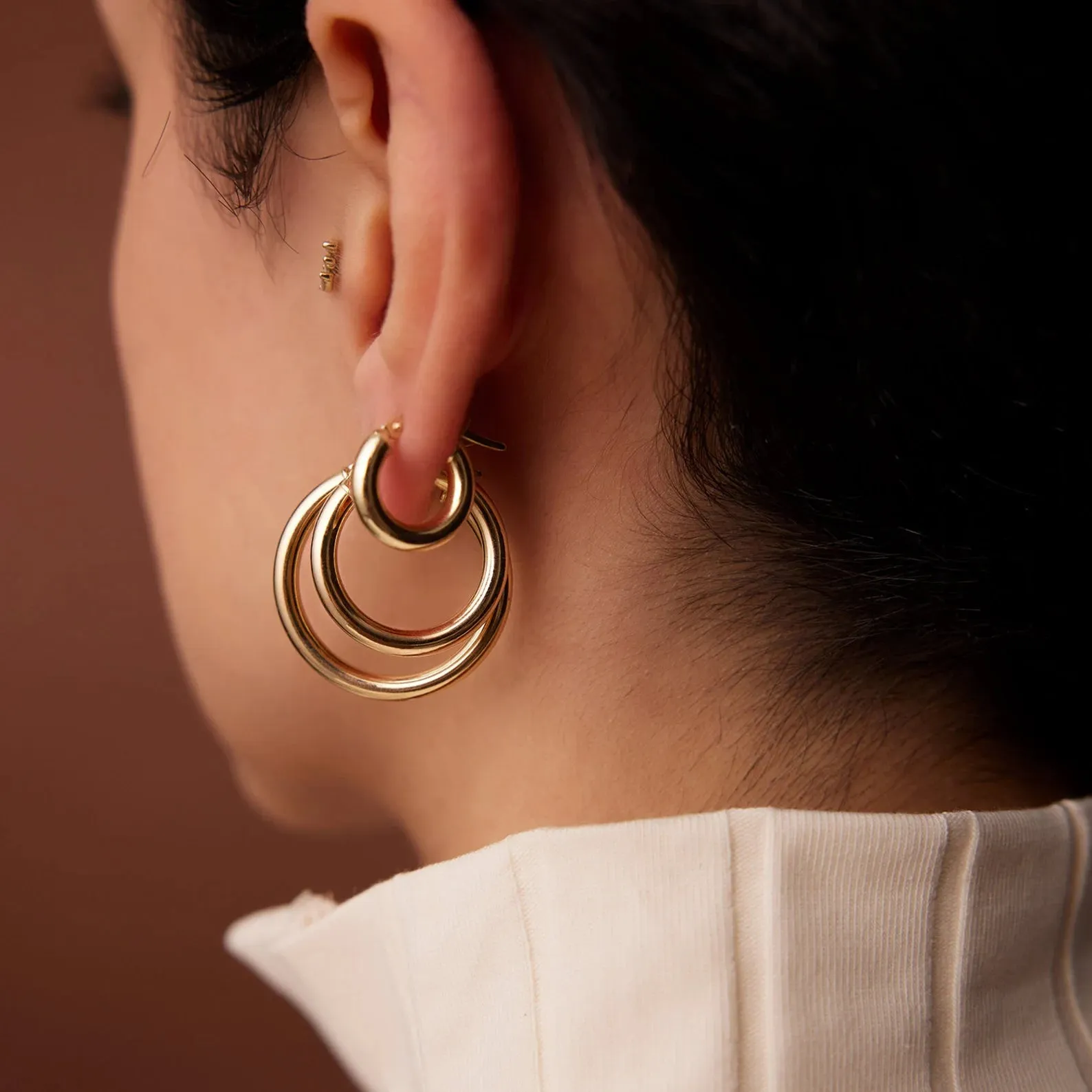 14k Gold Hoops 14-21.5-26.5 MM