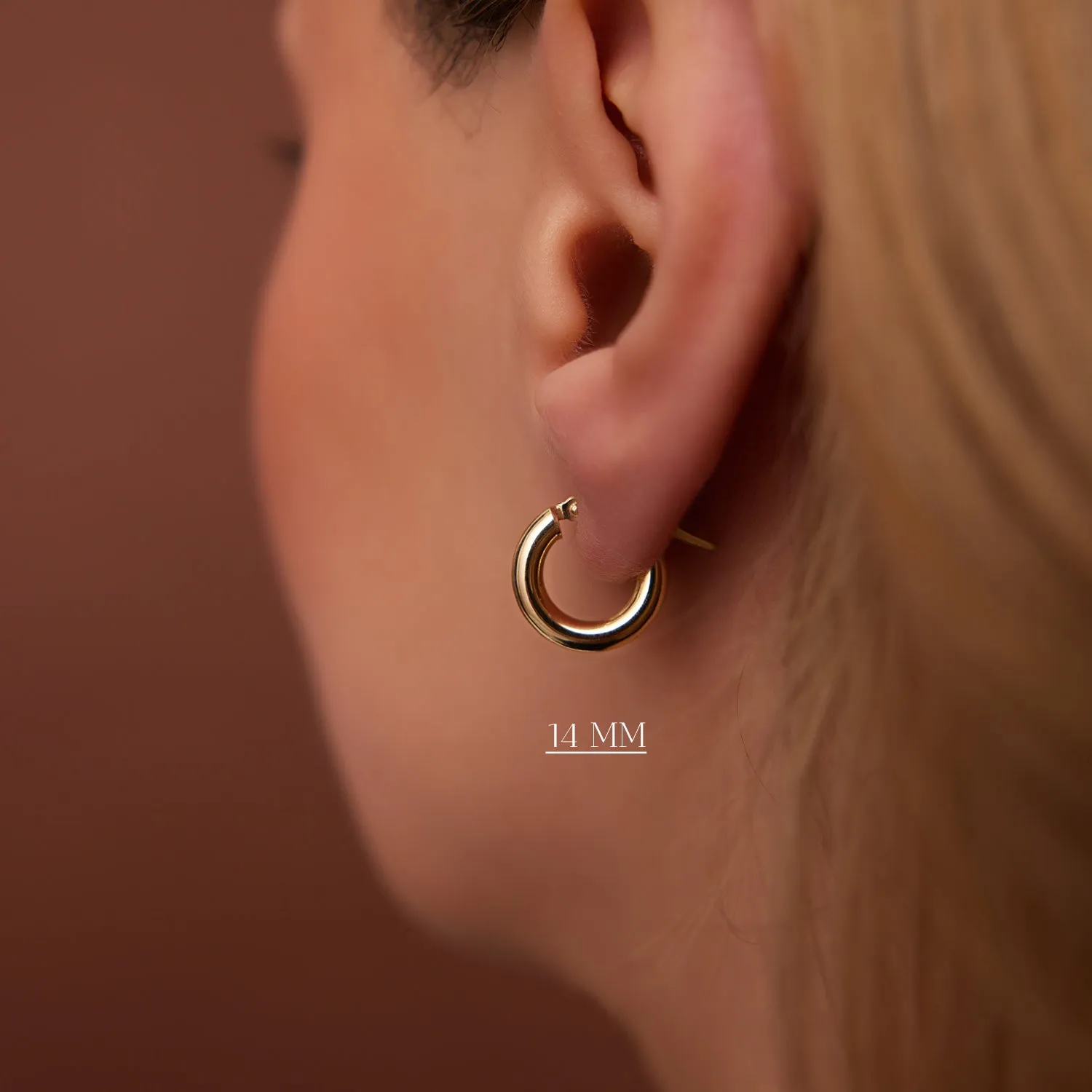 14k Gold Hoops 14-21.5-26.5 MM