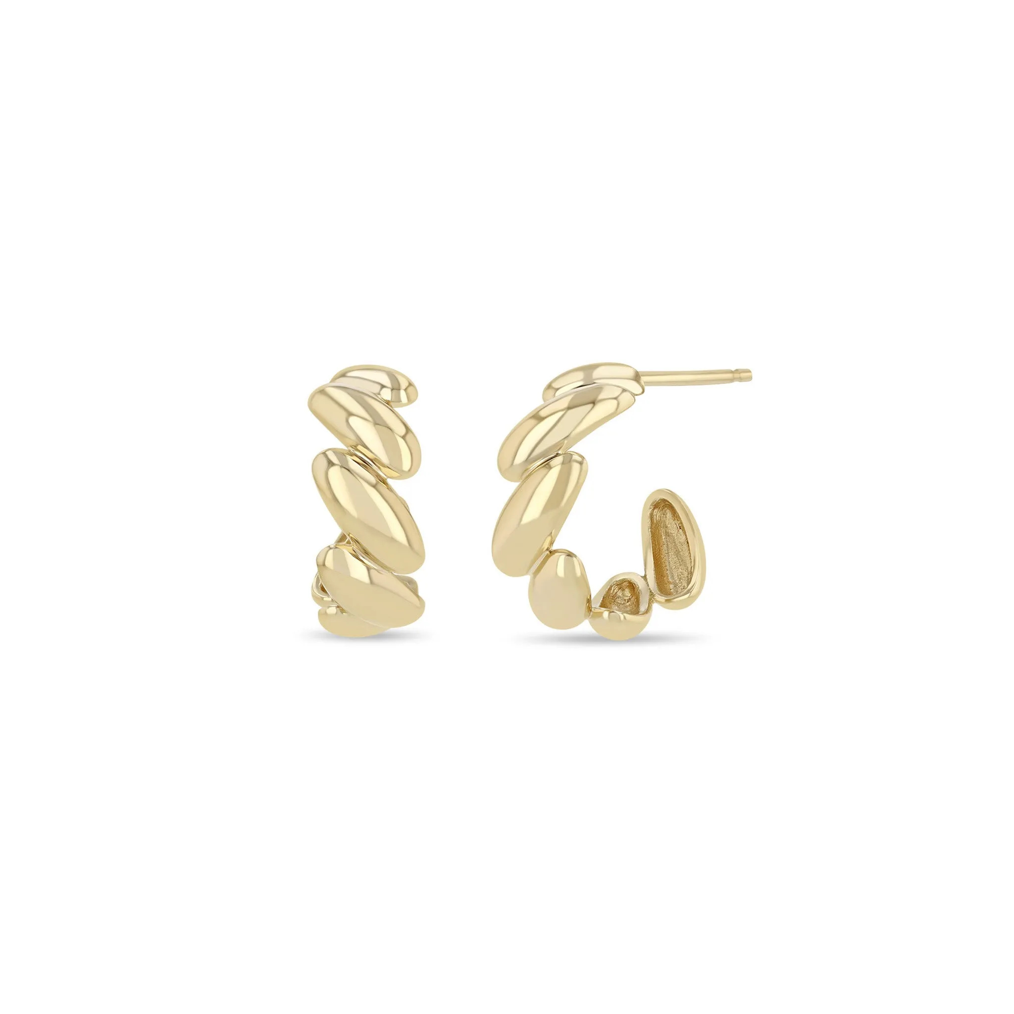 14k Gold San Marco Huggie Hoops