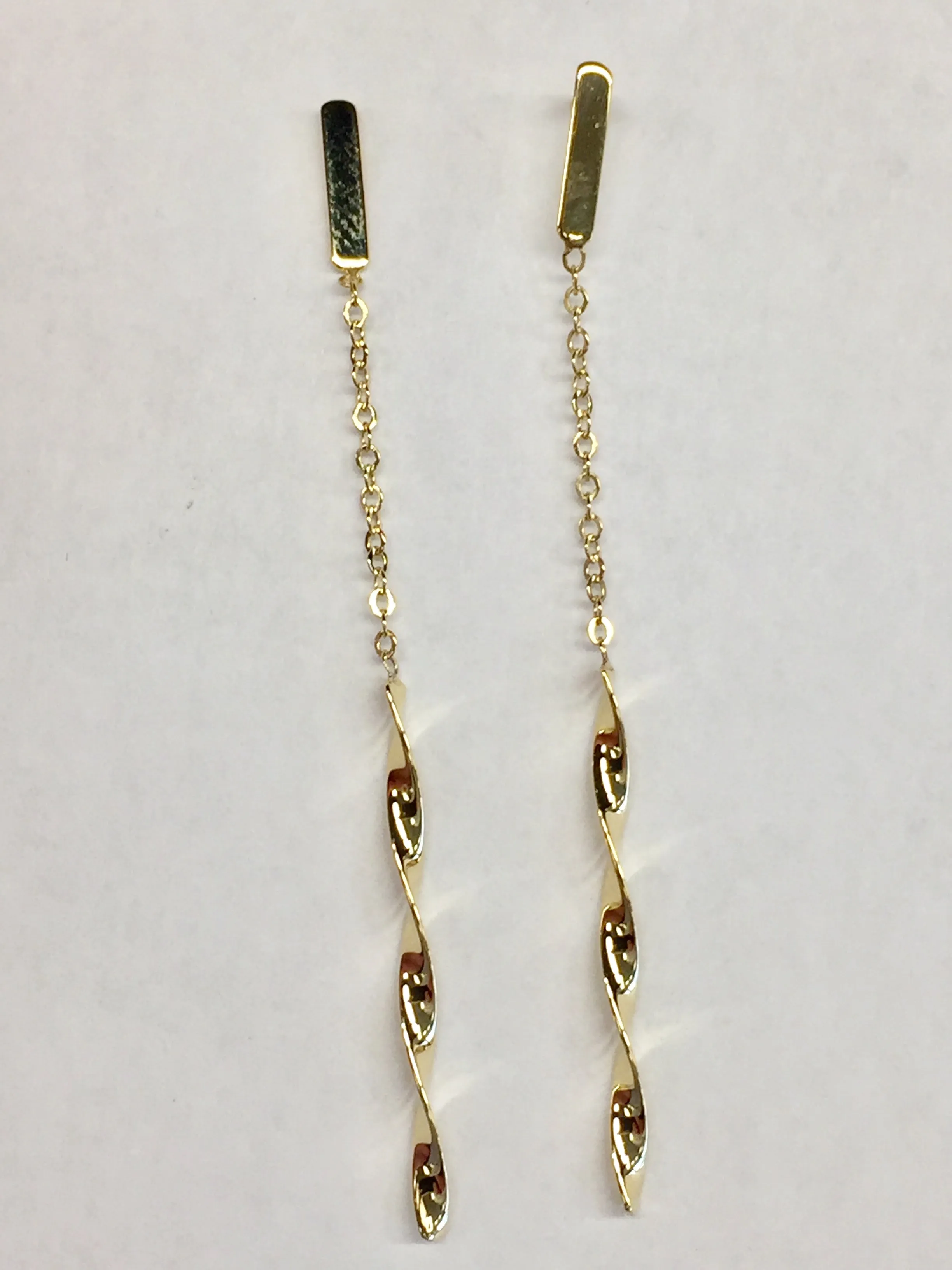 14K Yellow Gold Dangle Earrings