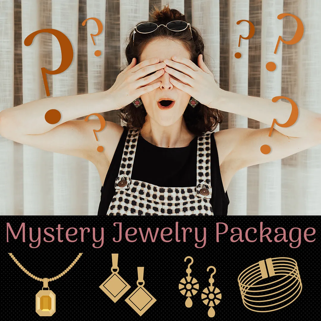 1928 Jewelry $150.00 Value Mystery Jewelry Package One Necklace, Two Earrings and One Bracelet