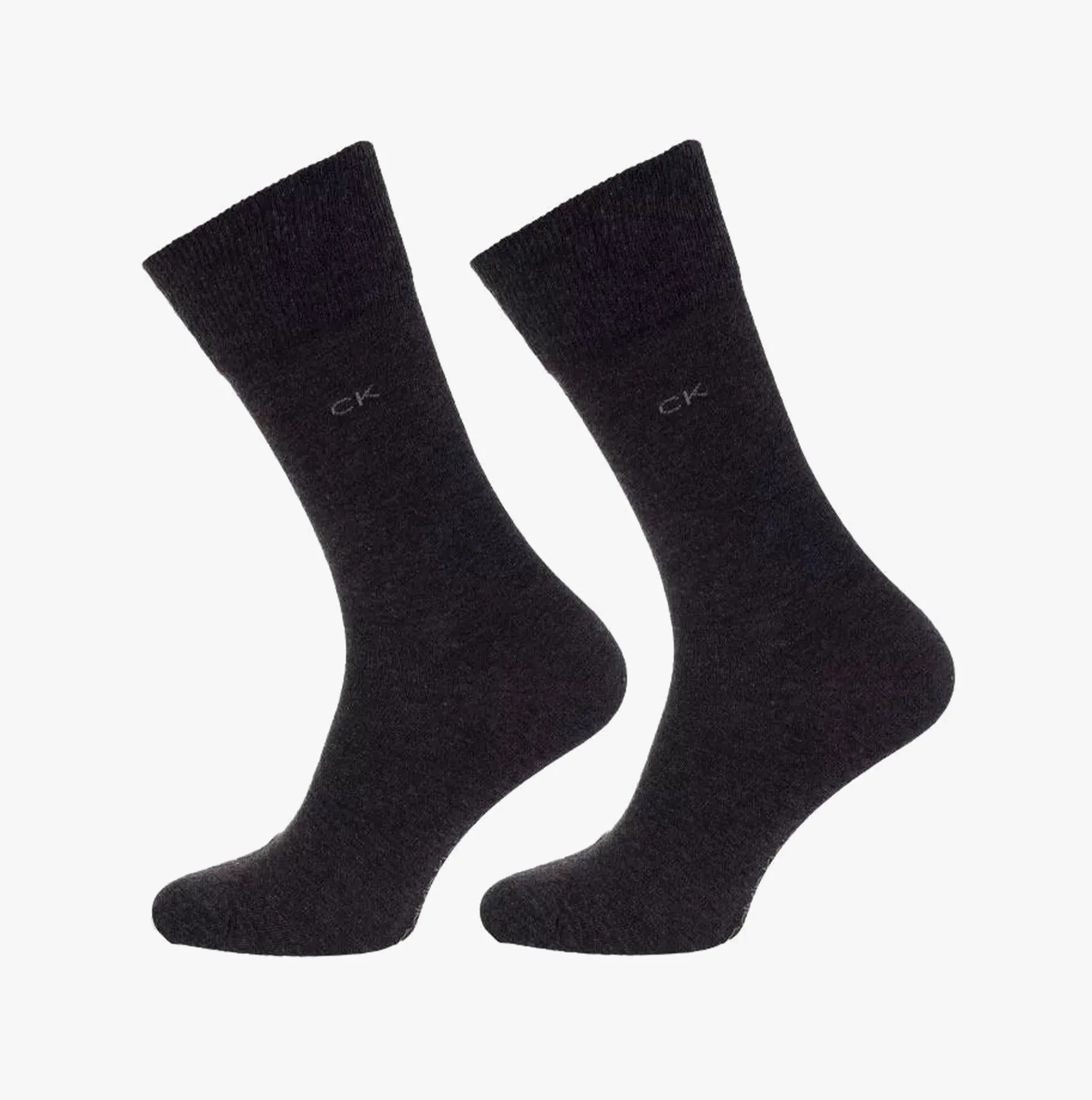 2 Pack Mens Socks Dark Grey Melange