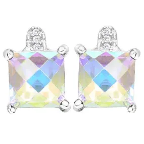 3 CARAT MERCURY MYSTIC TOPAZ   925 STERLING SILVER EARRINGS