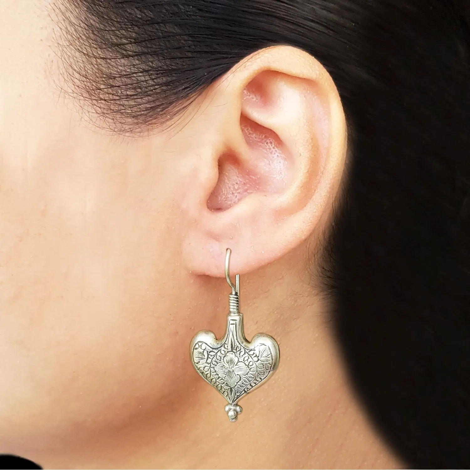 925 Silver Heart Shape Earrings