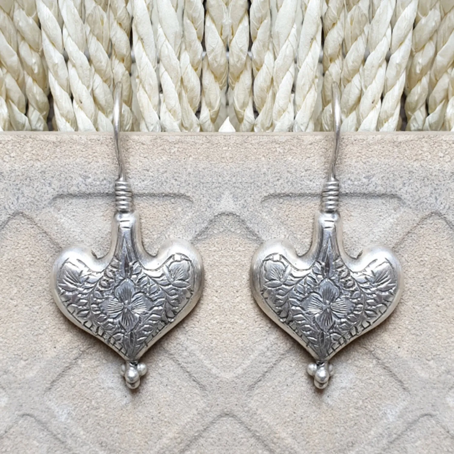 925 Silver Heart Shape Earrings