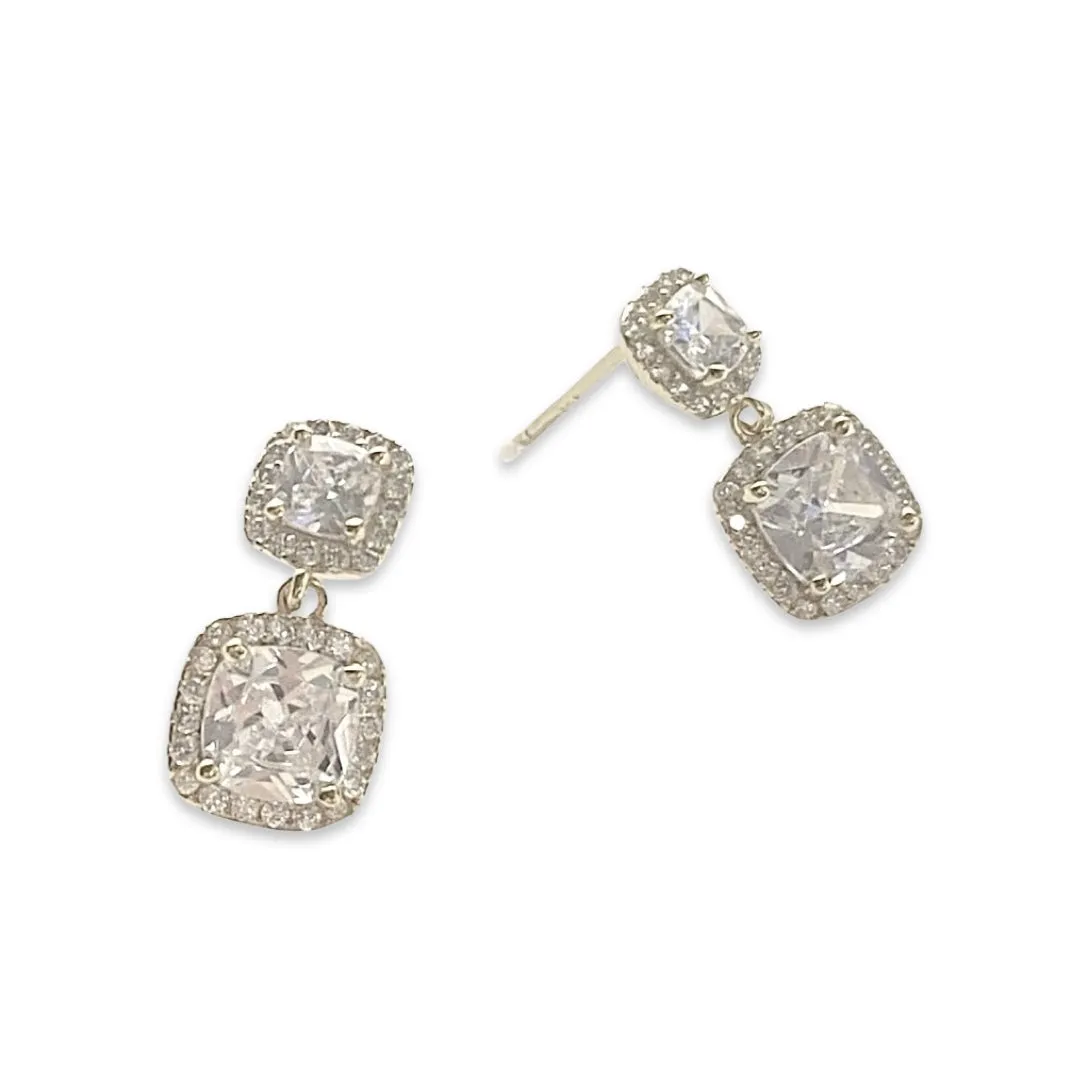 Adriene Cushion Drop Earrings