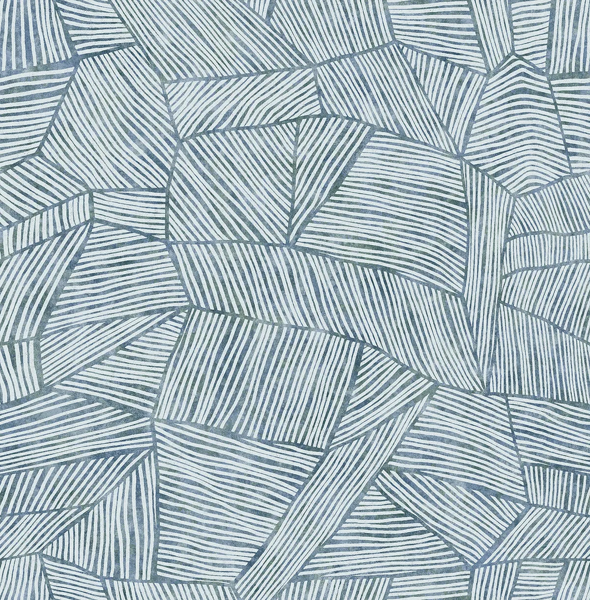 Aldabra Blue Textured Geometric Wallpaper  | Brewster Wallcovering