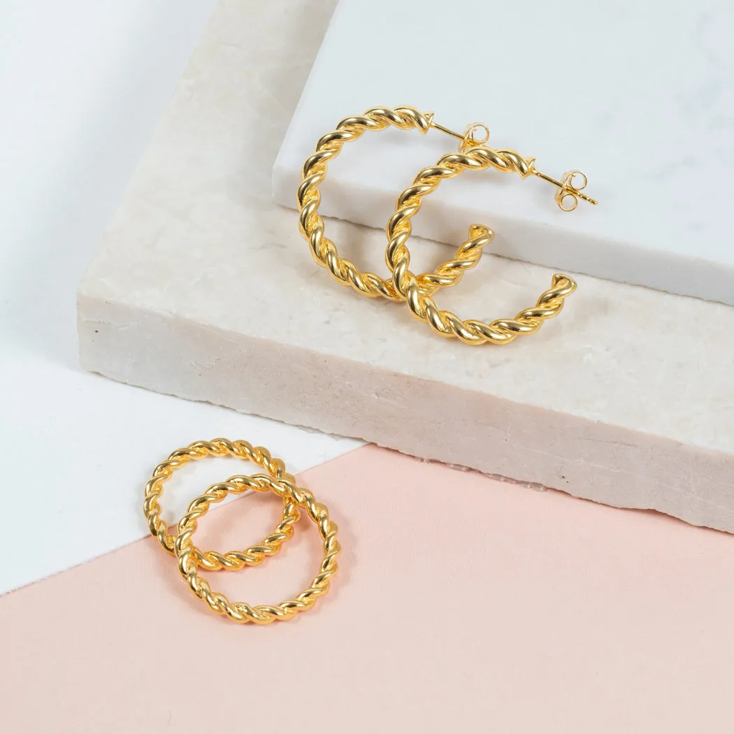 Alhambra Large Gold Vermeil Hoop Earrings