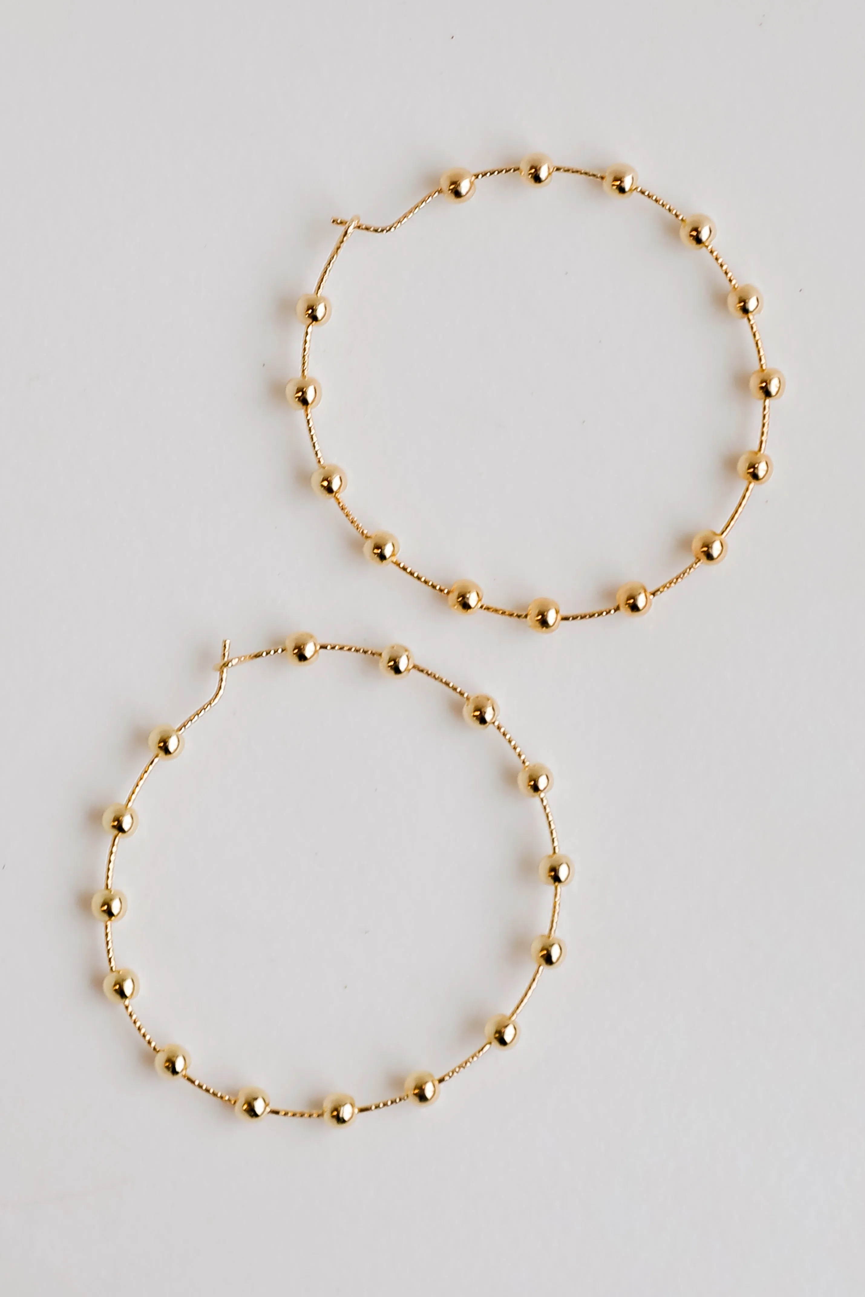 Alyssa Large Gold Ball Hoop Earrings