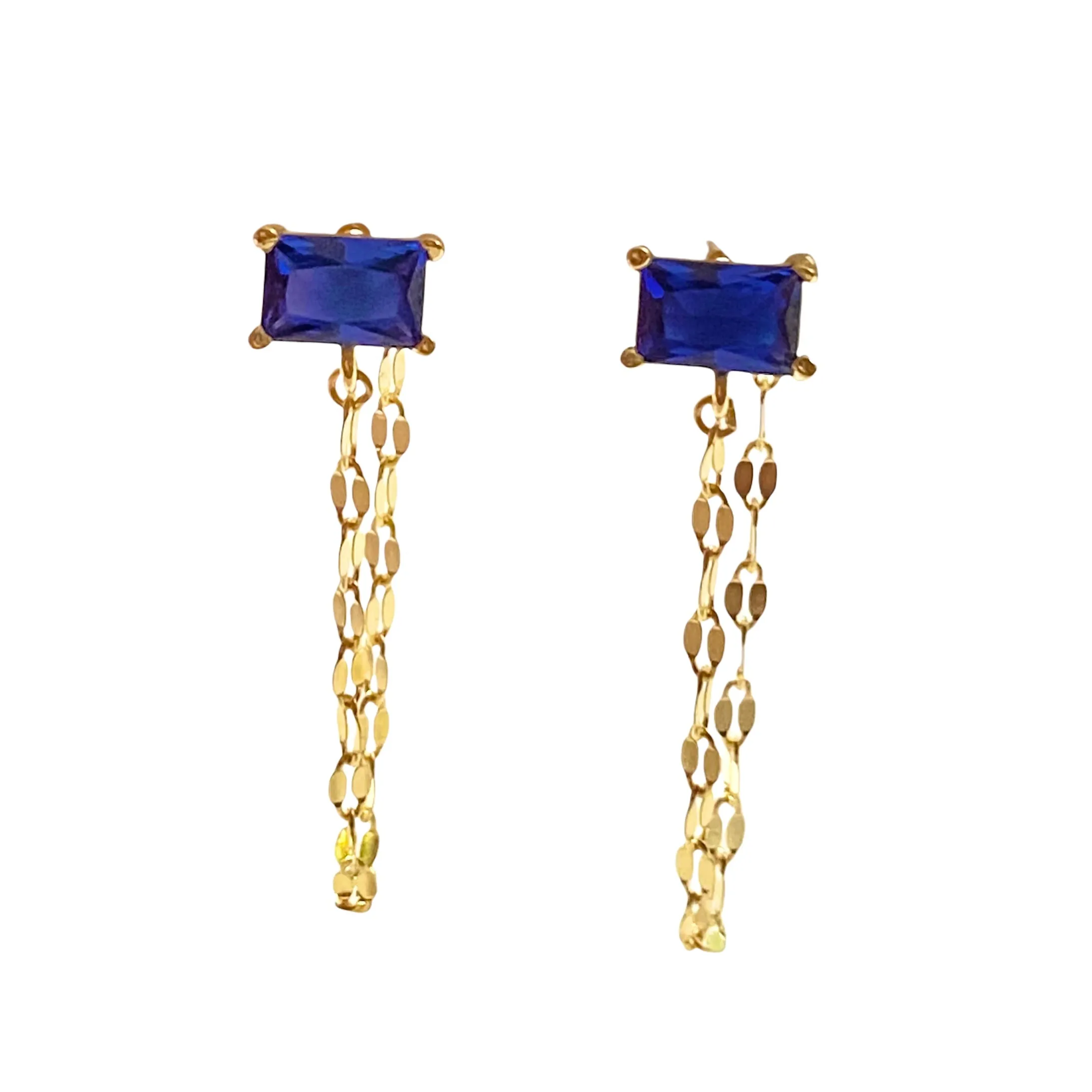 Amy East West Birthstone Chain Studs