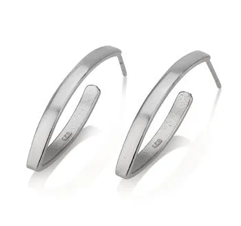 Angular Open Hoop Earrings