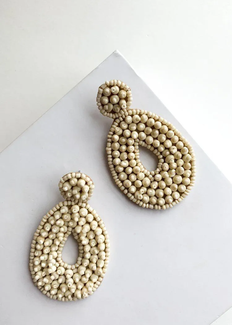 Anika Ivory Beaded Drops