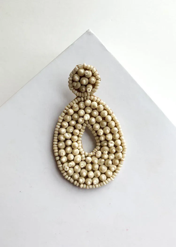 Anika Ivory Beaded Drops