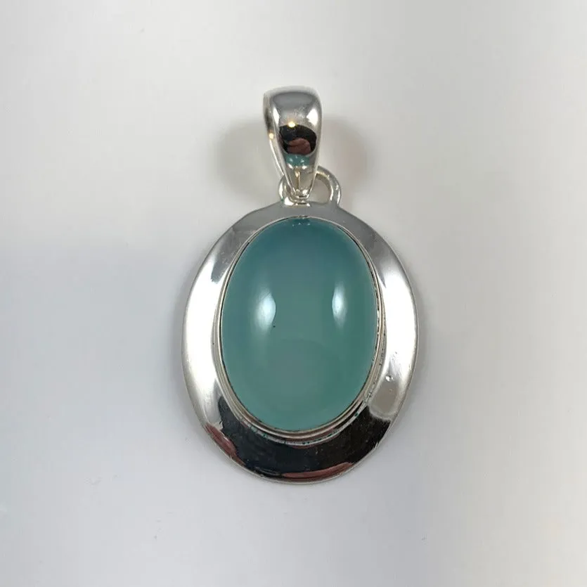 Aqua Chalcedony Pendant