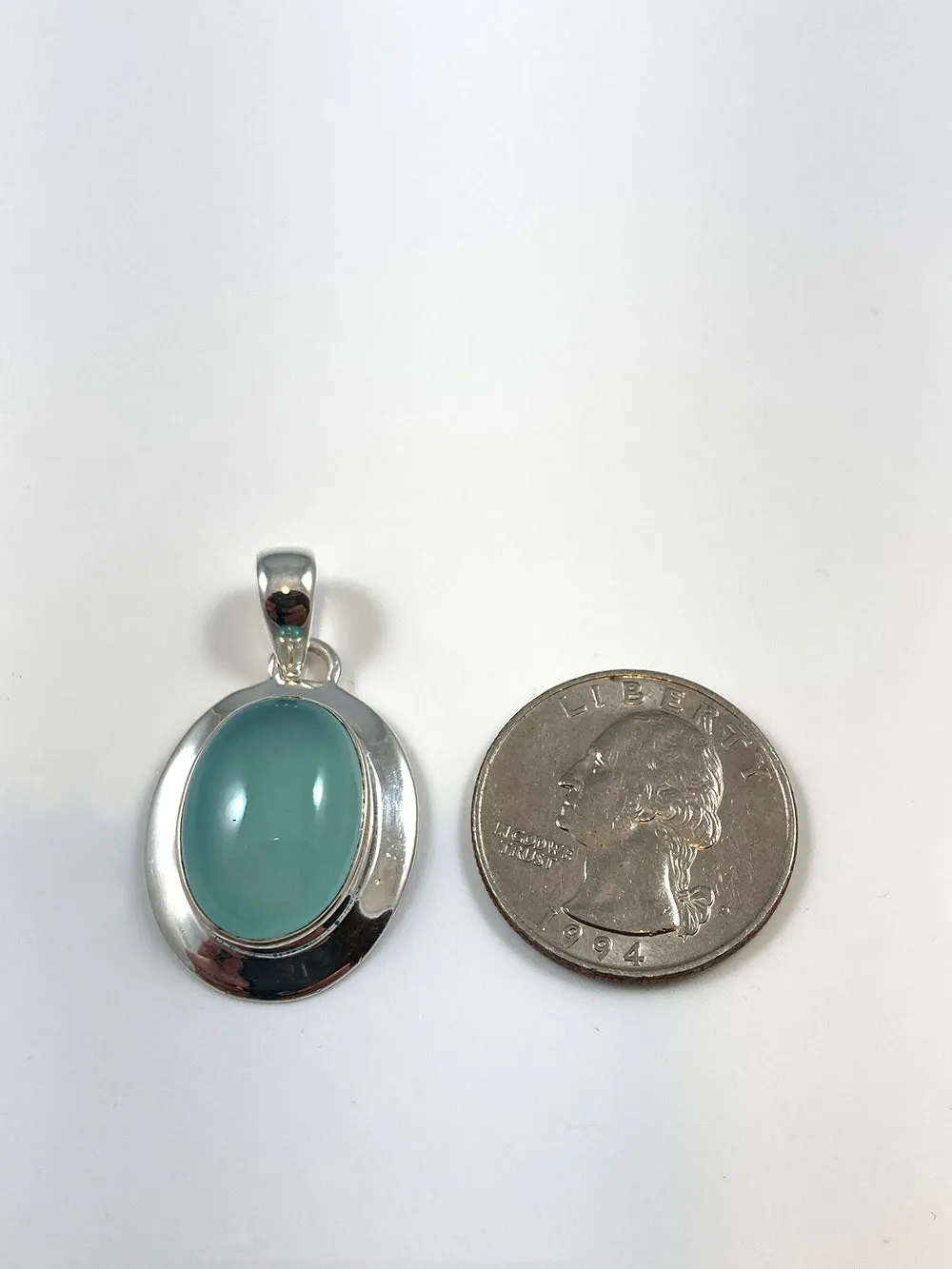 Aqua Chalcedony Pendant