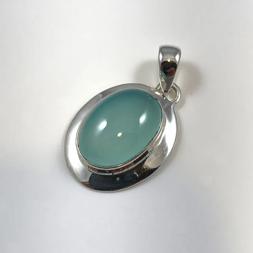 Aqua Chalcedony Pendant