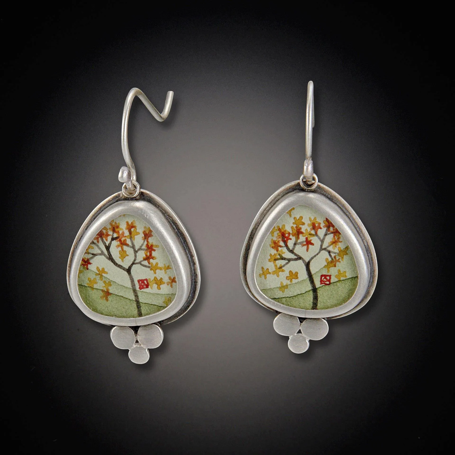 Autumn Maple Earrings with Trios