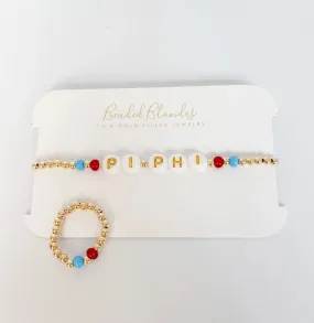 Beaded Blondes | Pi Beta Phi Color Sorority Bracelet