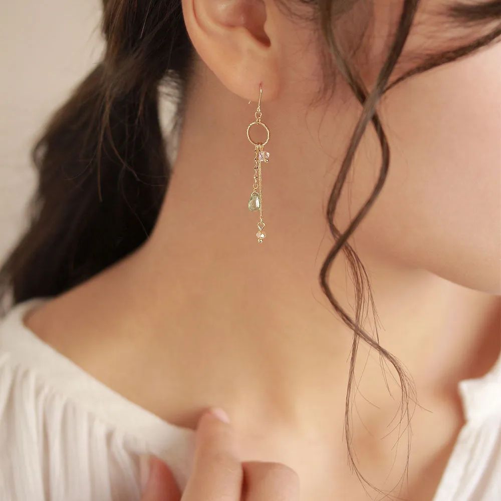 Beaded Chain Drop Earrings