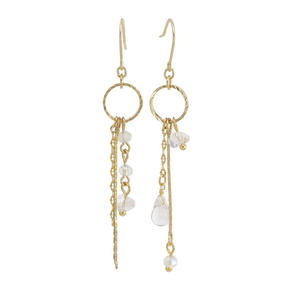 Beaded Chain Drop Earrings