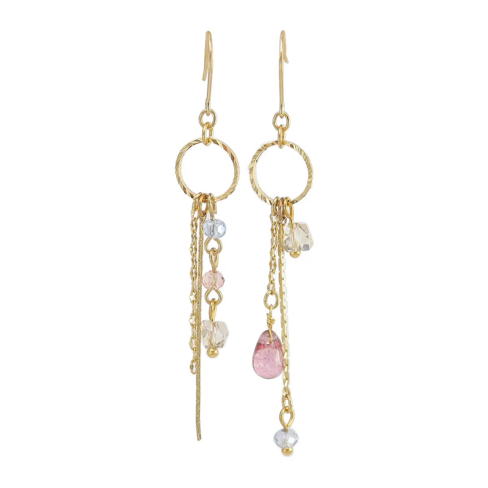 Beaded Chain Drop Earrings