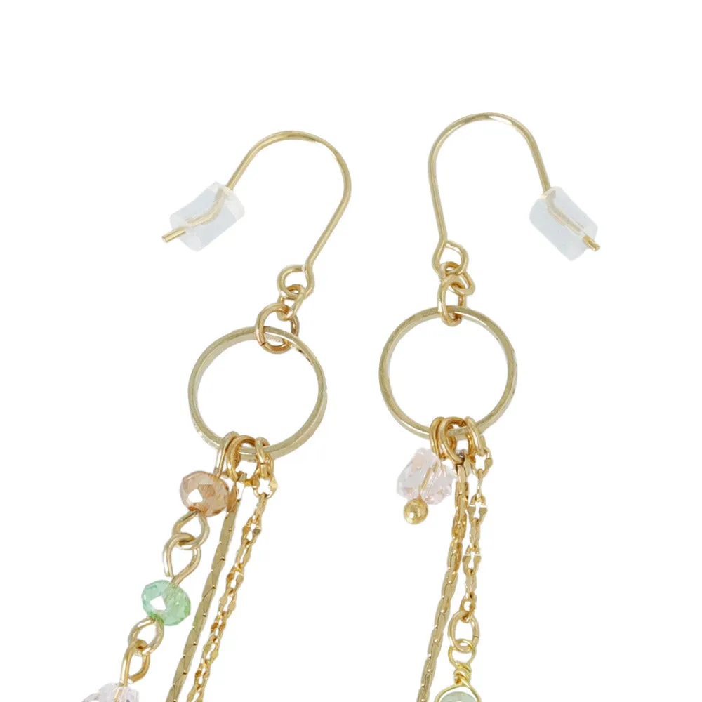 Beaded Chain Drop Earrings