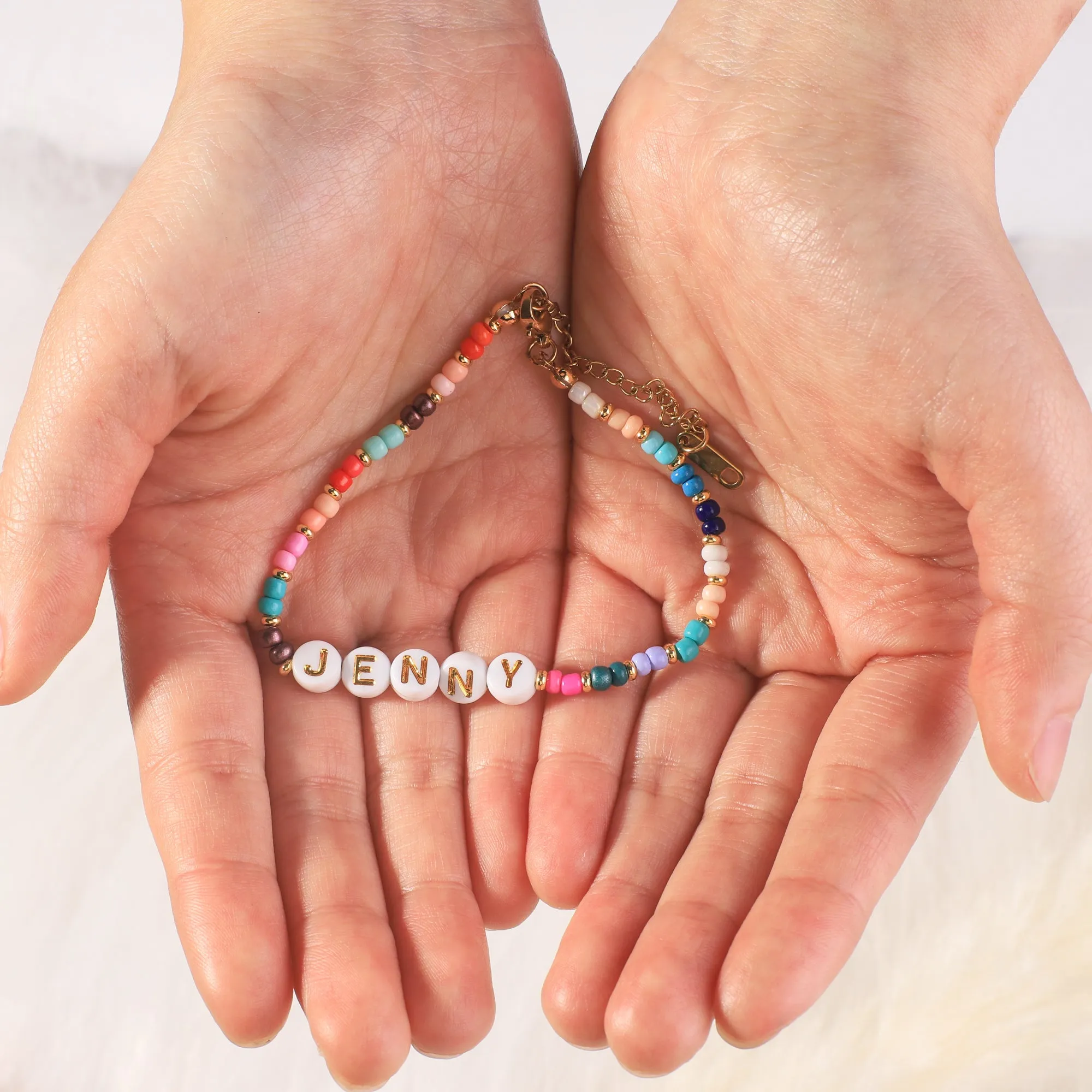 Beaded Name Bracelet | Joyful