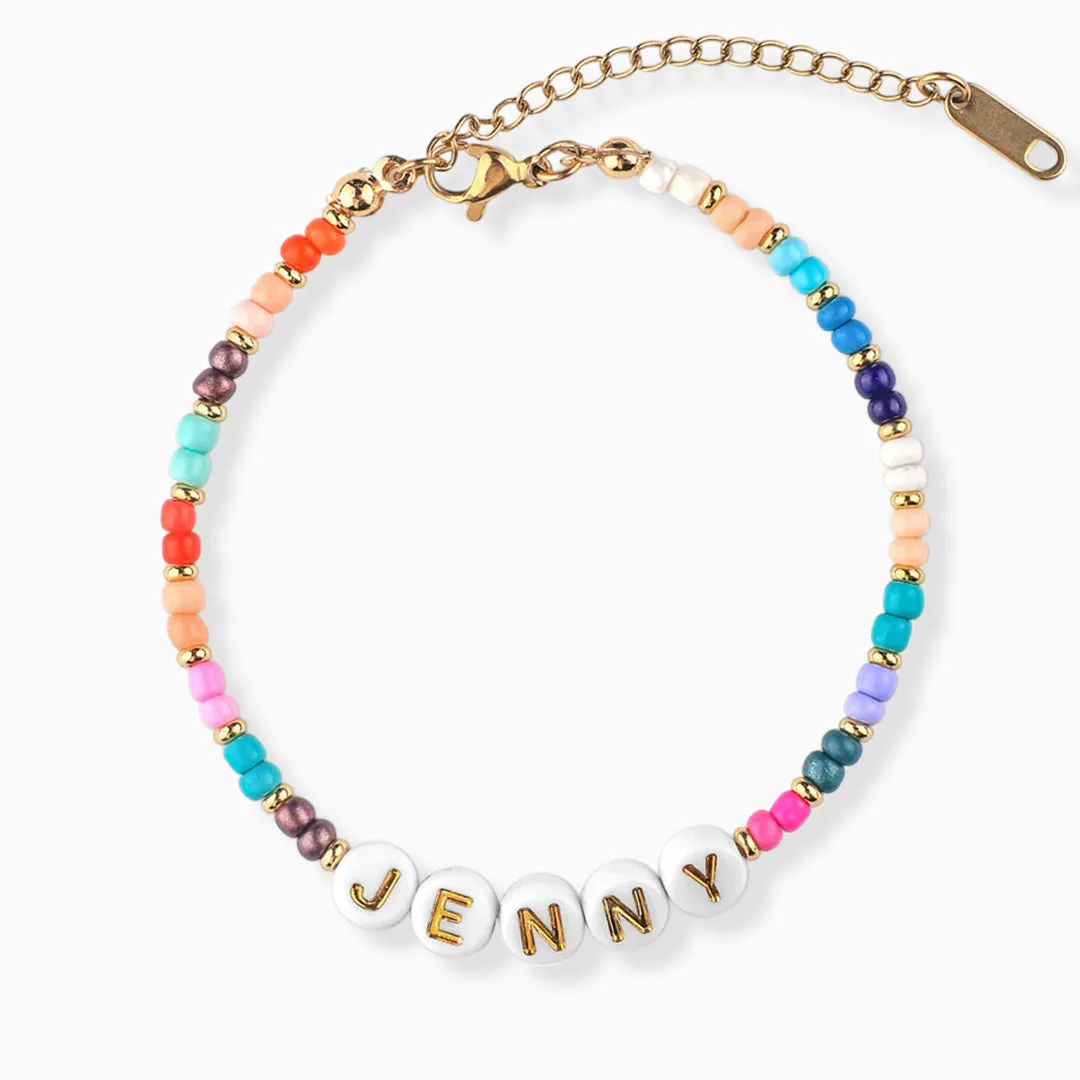 Beaded Name Bracelet | Joyful