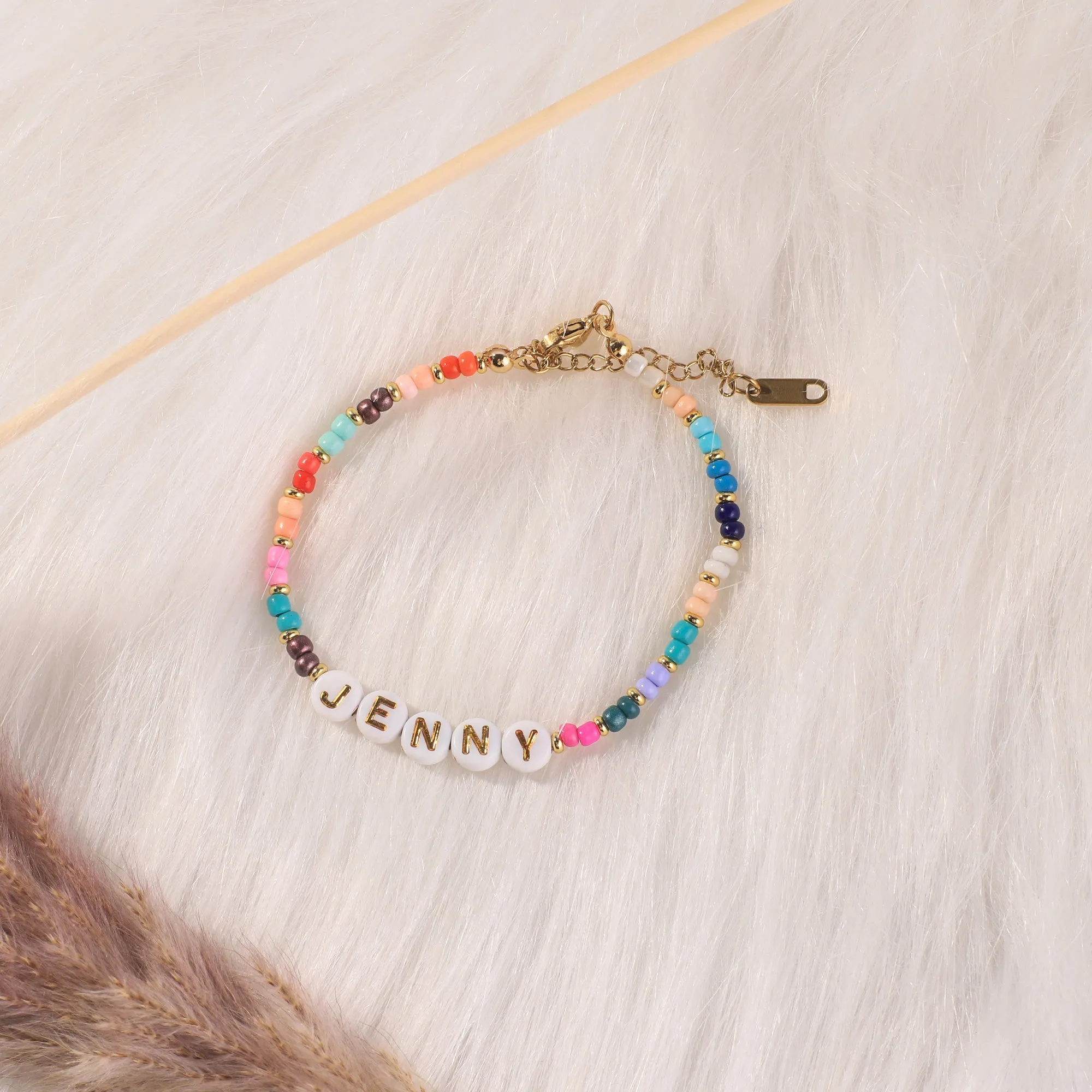 Beaded Name Bracelet | Joyful