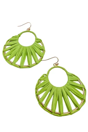 Big Moves Earrings - Lime Green - FINAL SALE