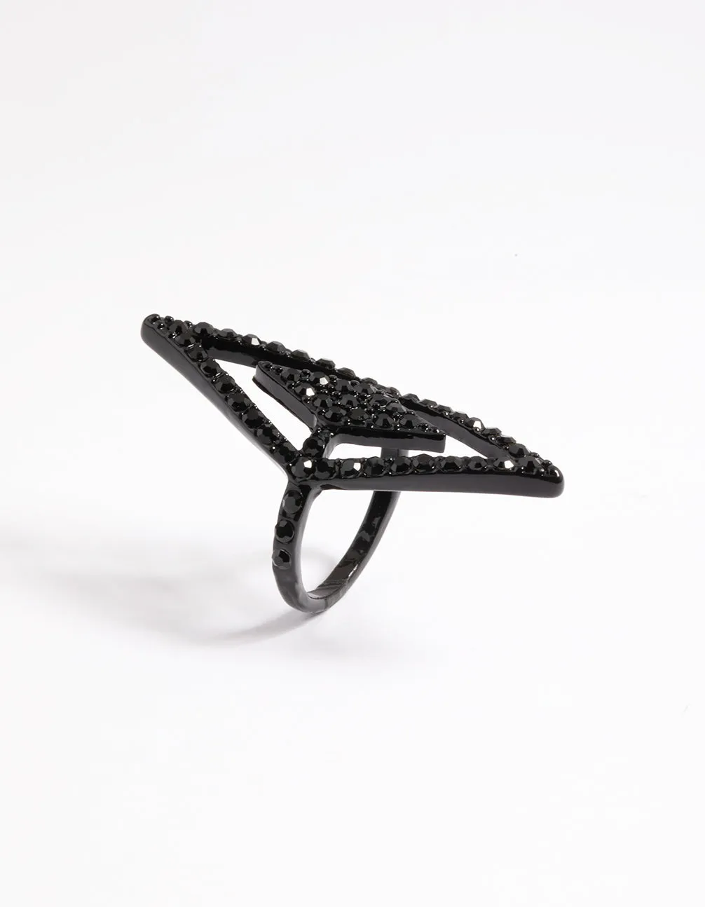 Black Double Diamond Ring