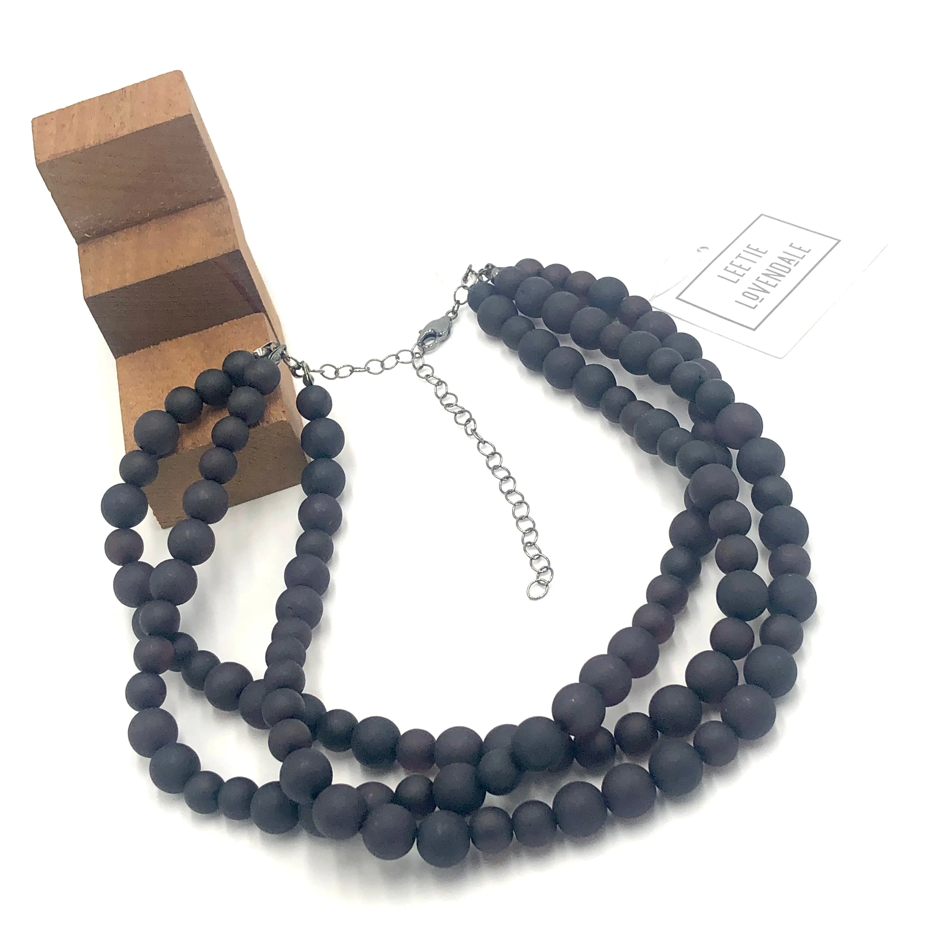 Black Frosted Morgan Necklace