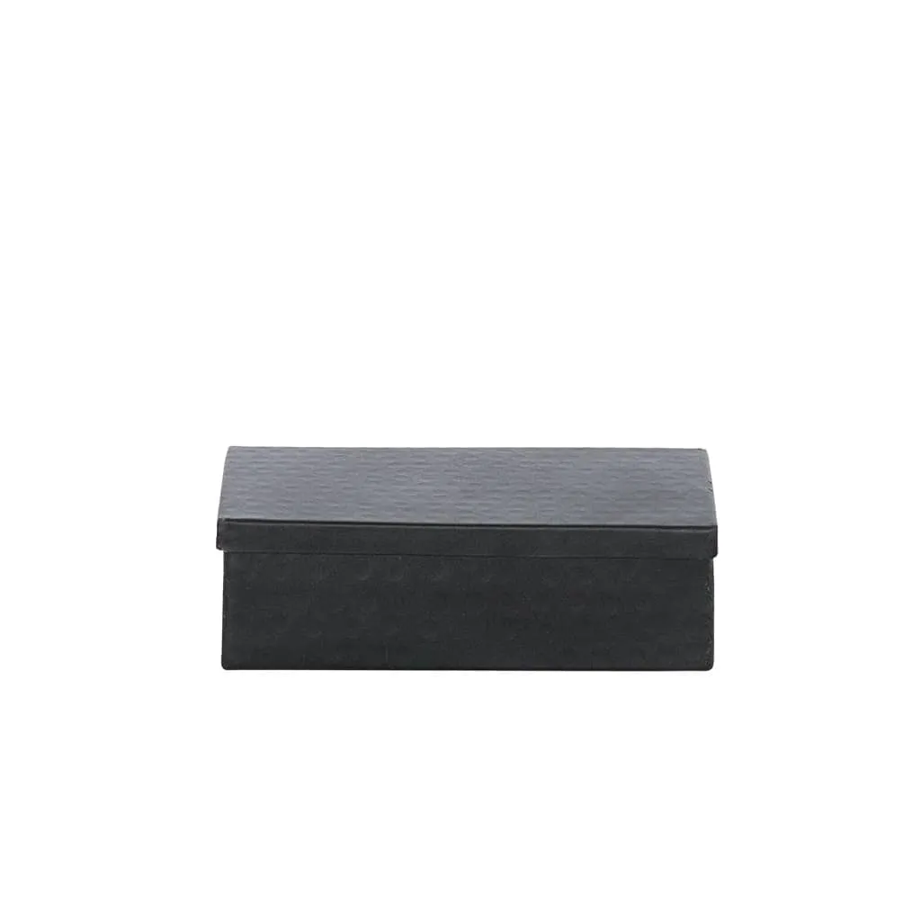 Black Thea Hammered Box - Medium