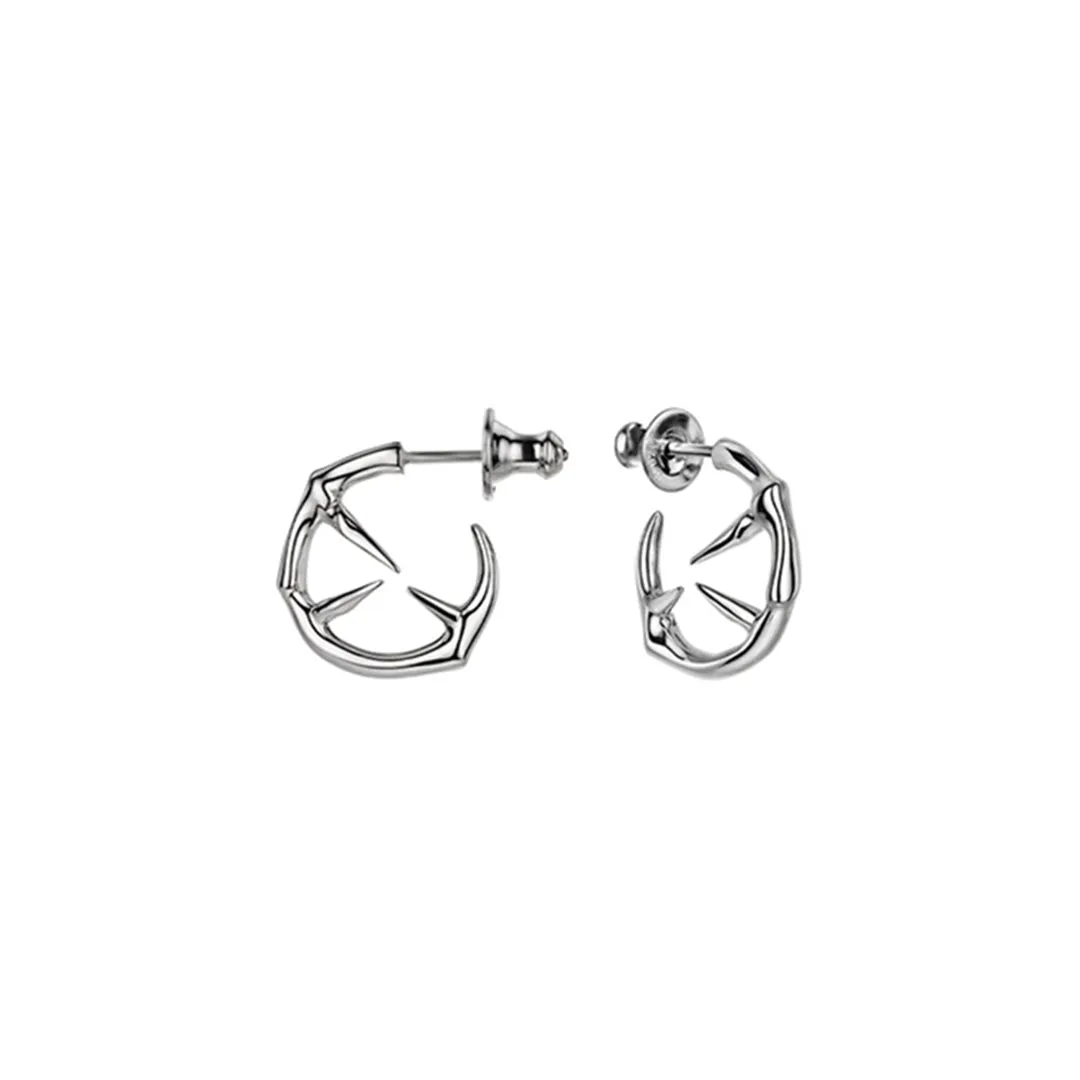 Blackthorn Mini Hoop Earrings - Silver