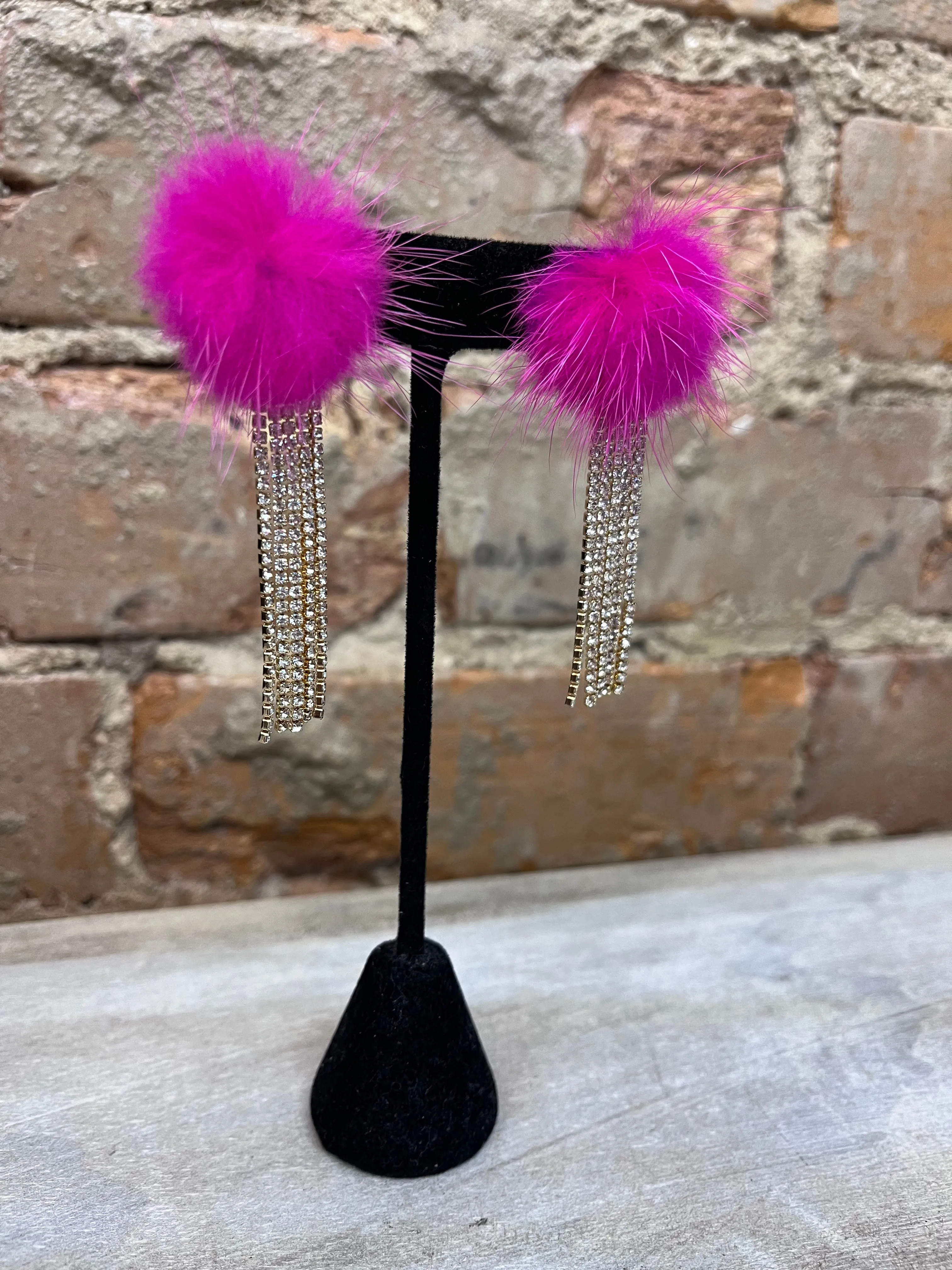 Bling Fur Earrings