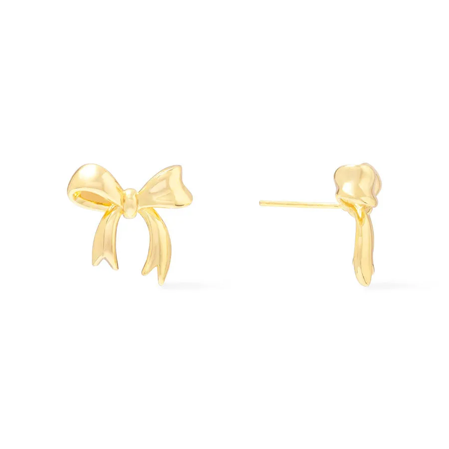 Bow Gold Stud Earrings