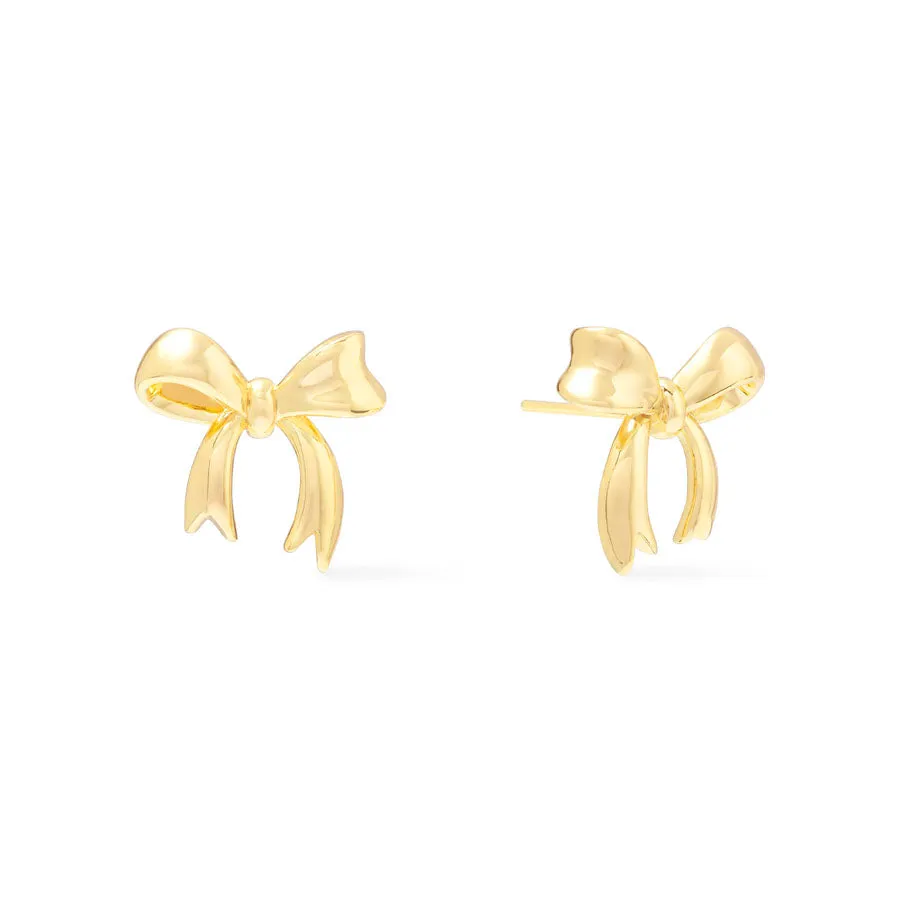 Bow Gold Stud Earrings