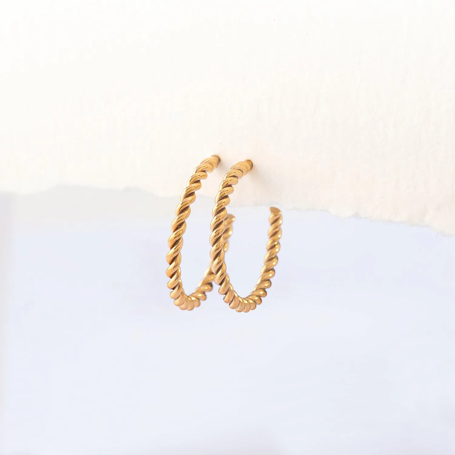 Braids Twisted Hoop Earrings