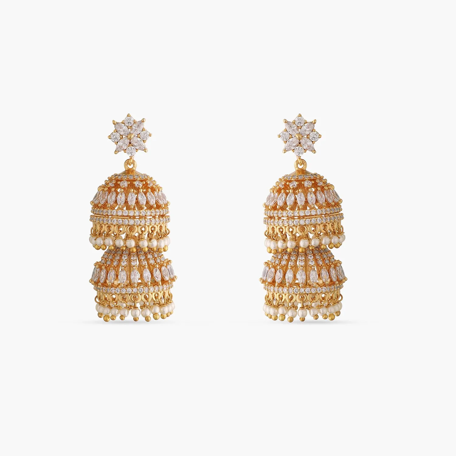 Brilliance Two Layer Jhumka Earrings