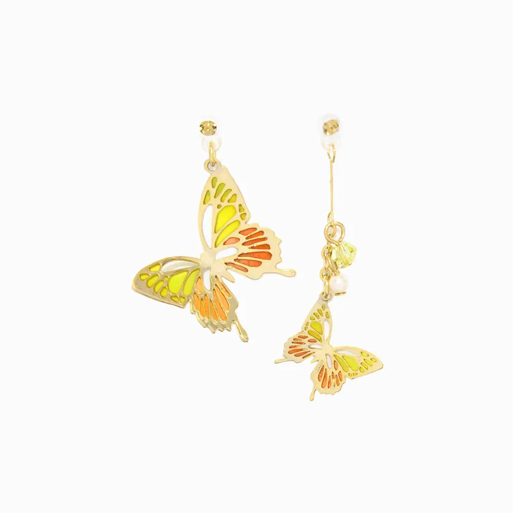 Butterfly Drop Invisible Clip On Earrings