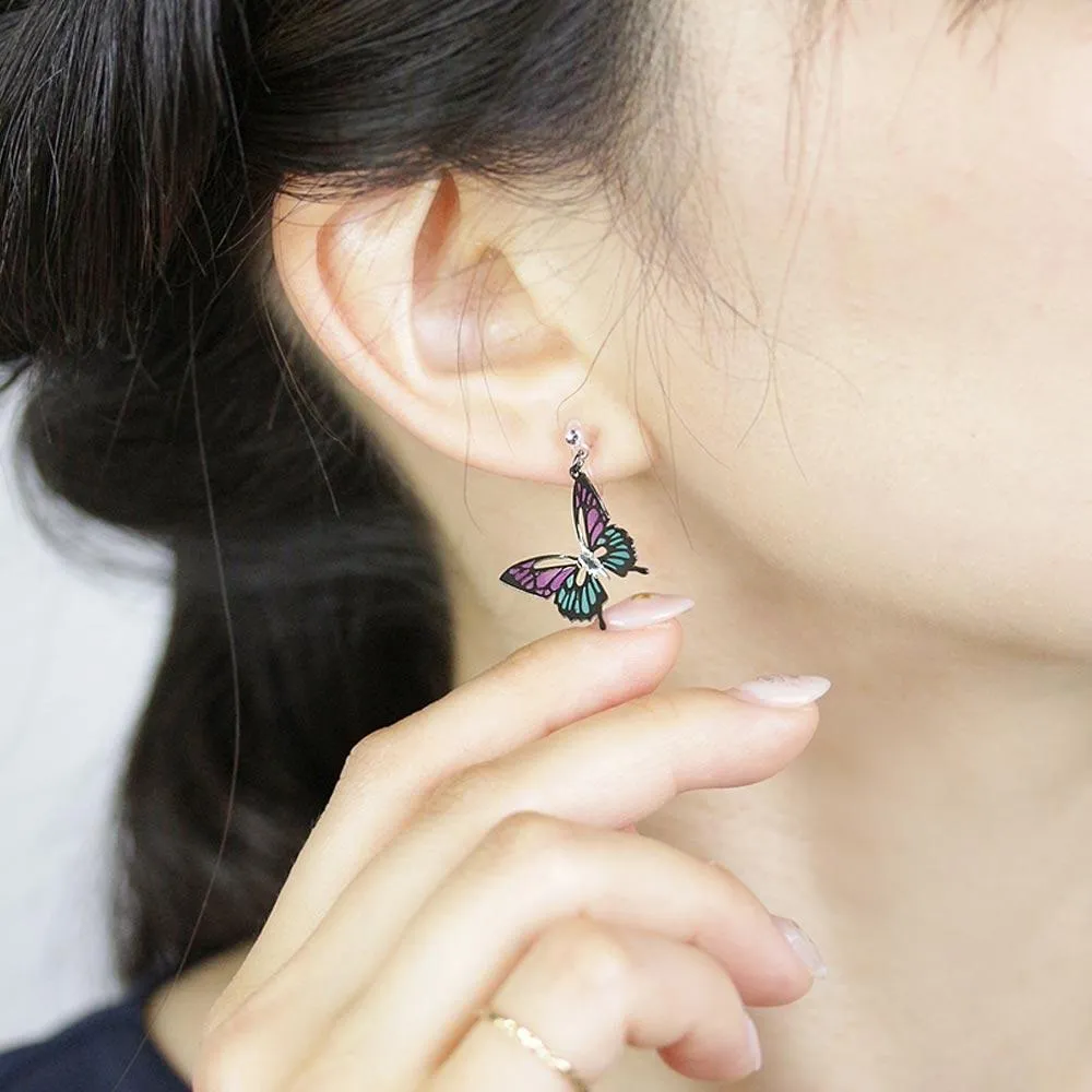 Butterfly Drop Invisible Clip On Earrings