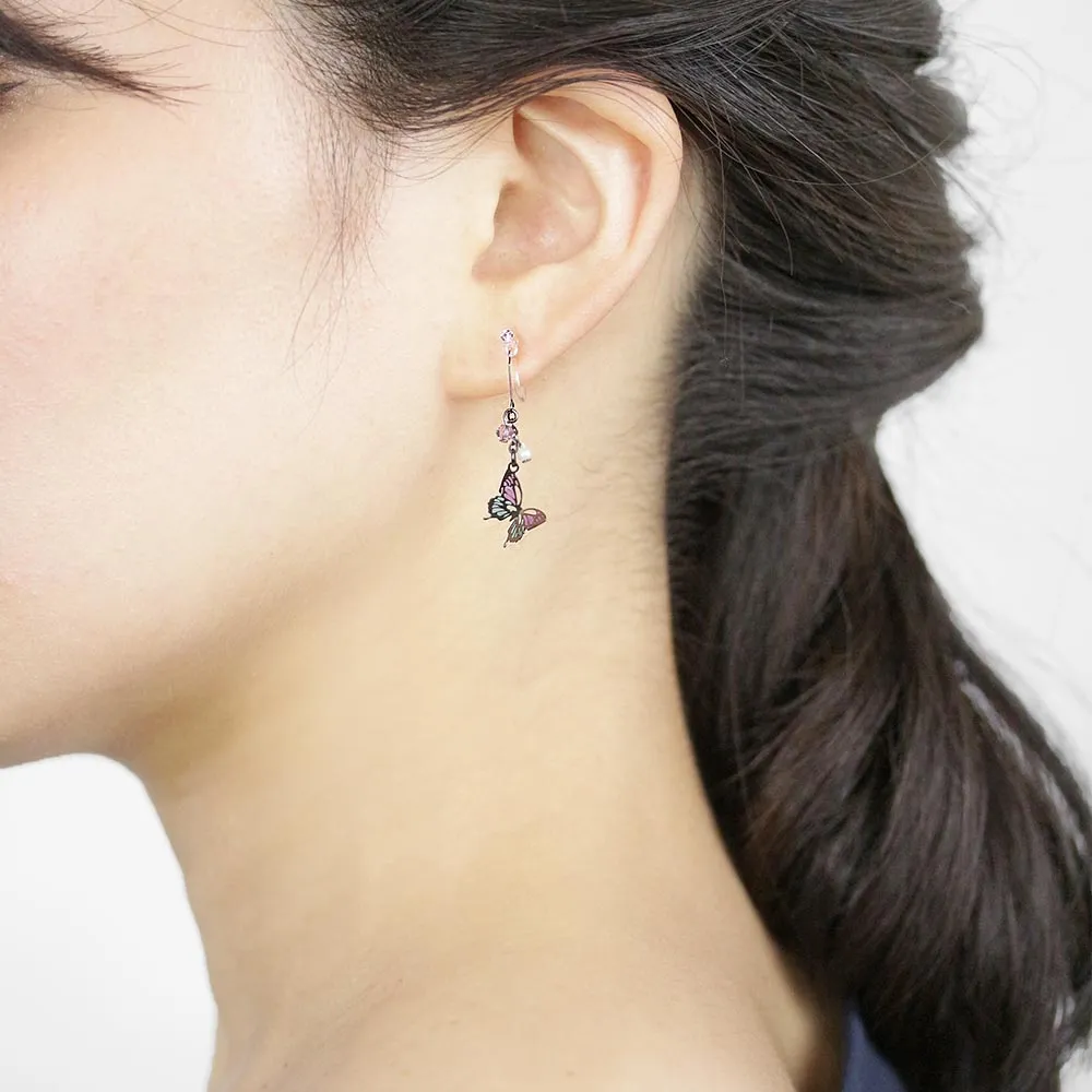 Butterfly Drop Invisible Clip On Earrings