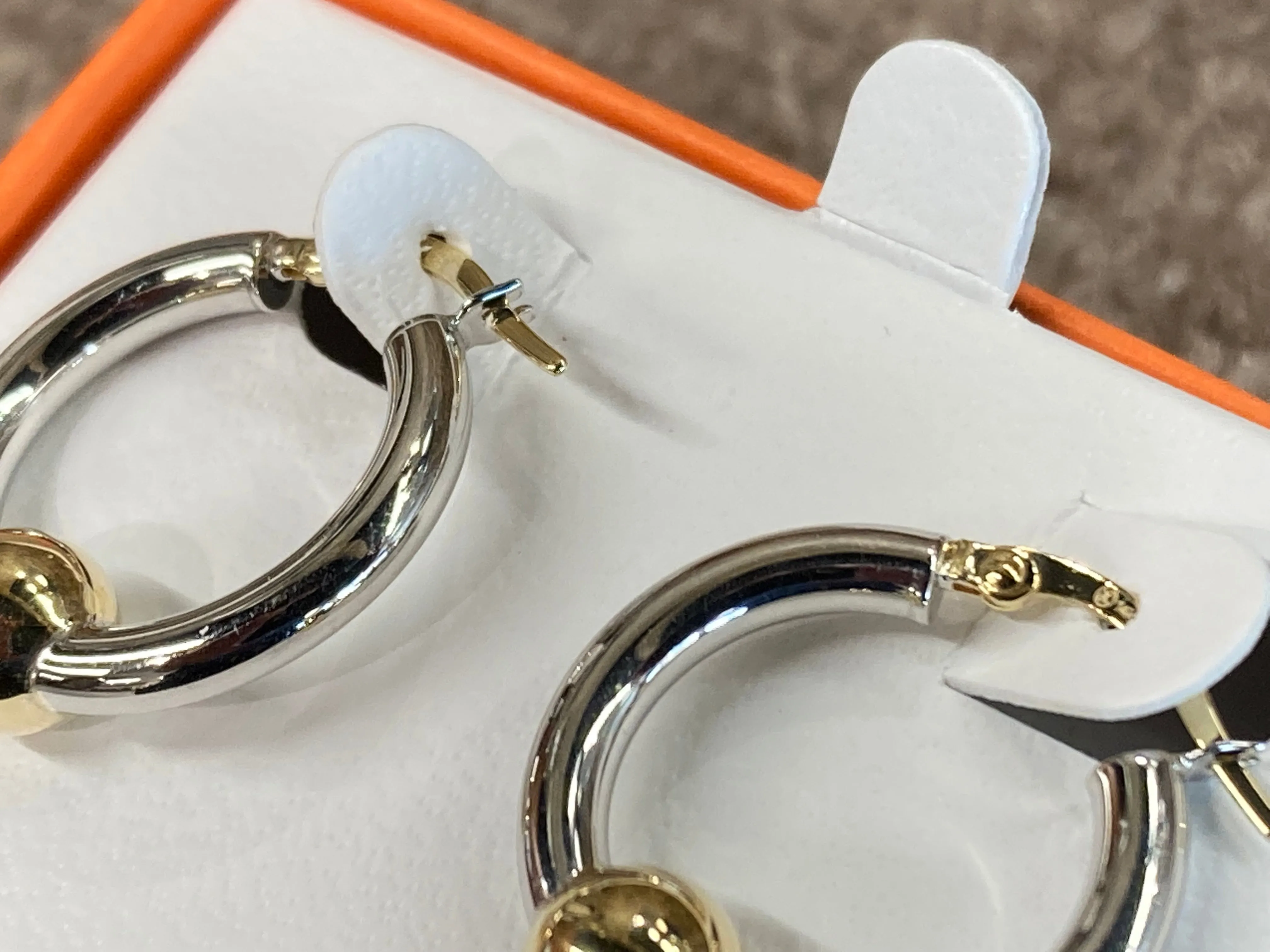 Cape Cod Gold And Silver Hoop Earrings 20 Millimeters