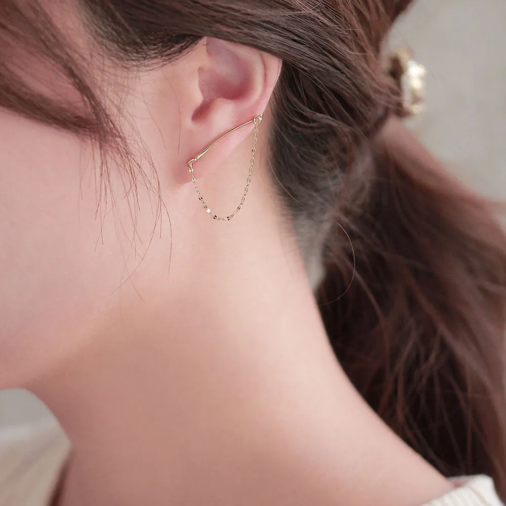 Chain Two Way Climber Earring