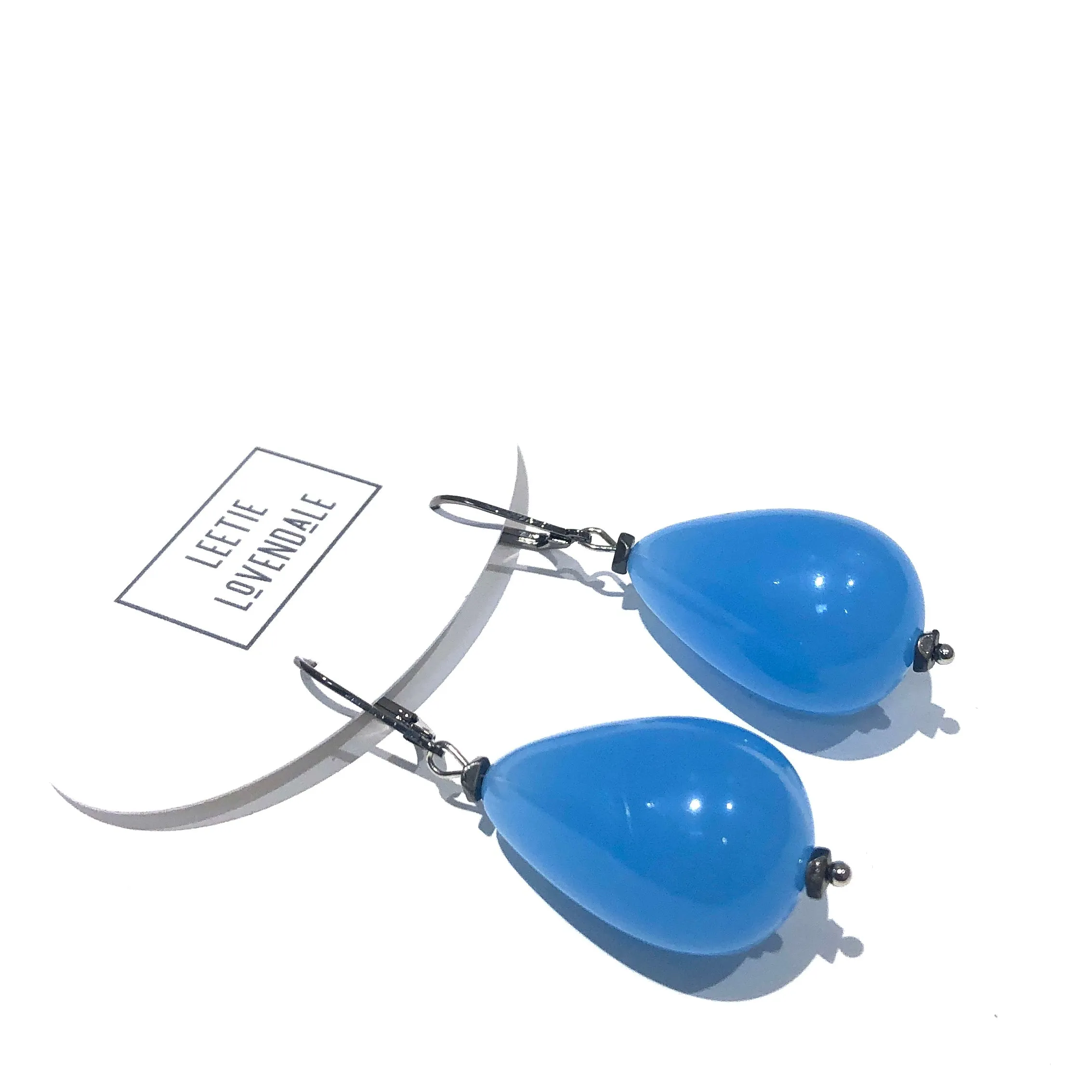 Chambray Blue Opal Nola Earrings