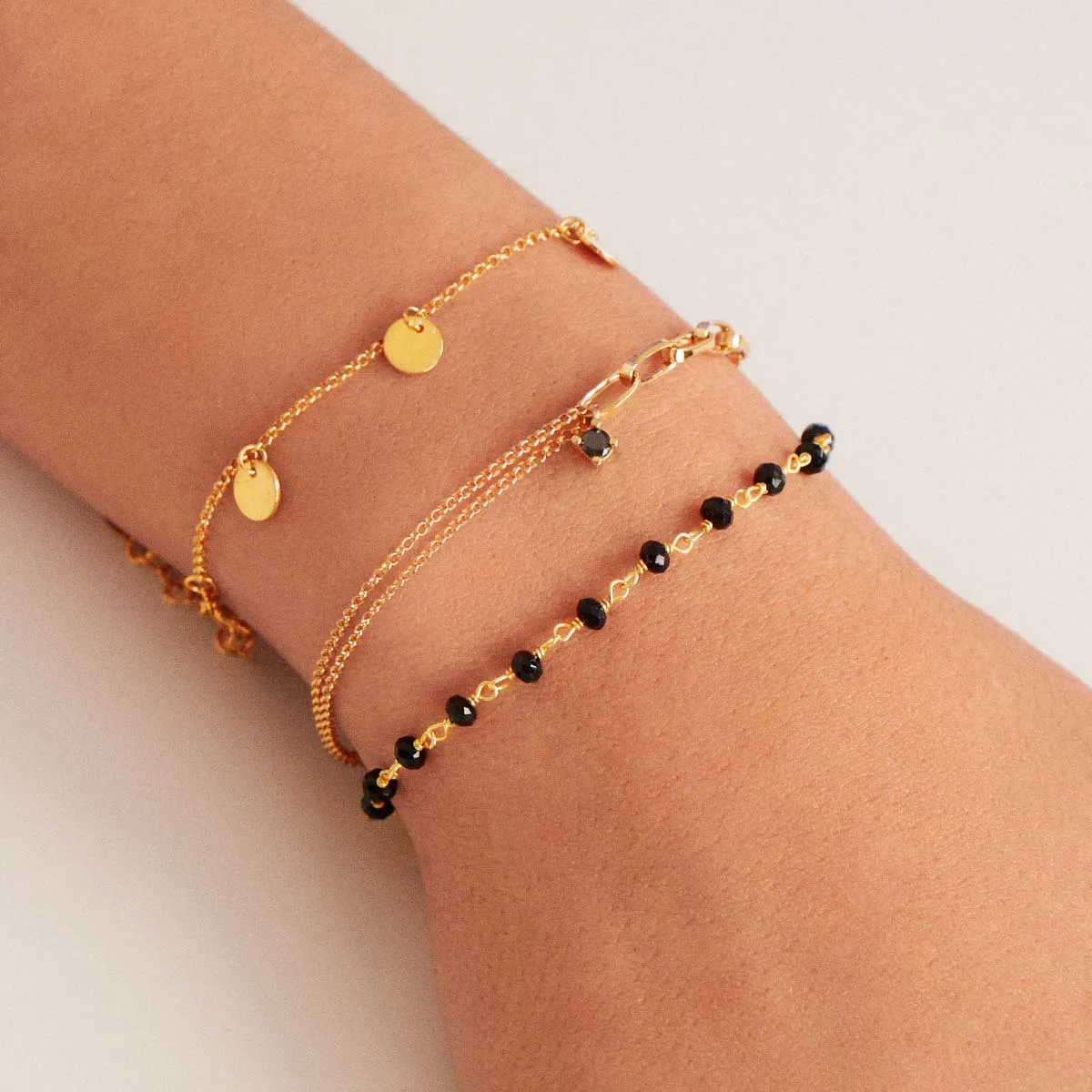 Chic Spark Black Gold Bracelet